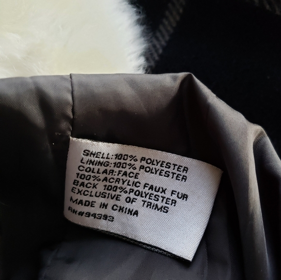 CoffeeShop Kids Coat sz L navy/white plaid - Picture 8 of 8